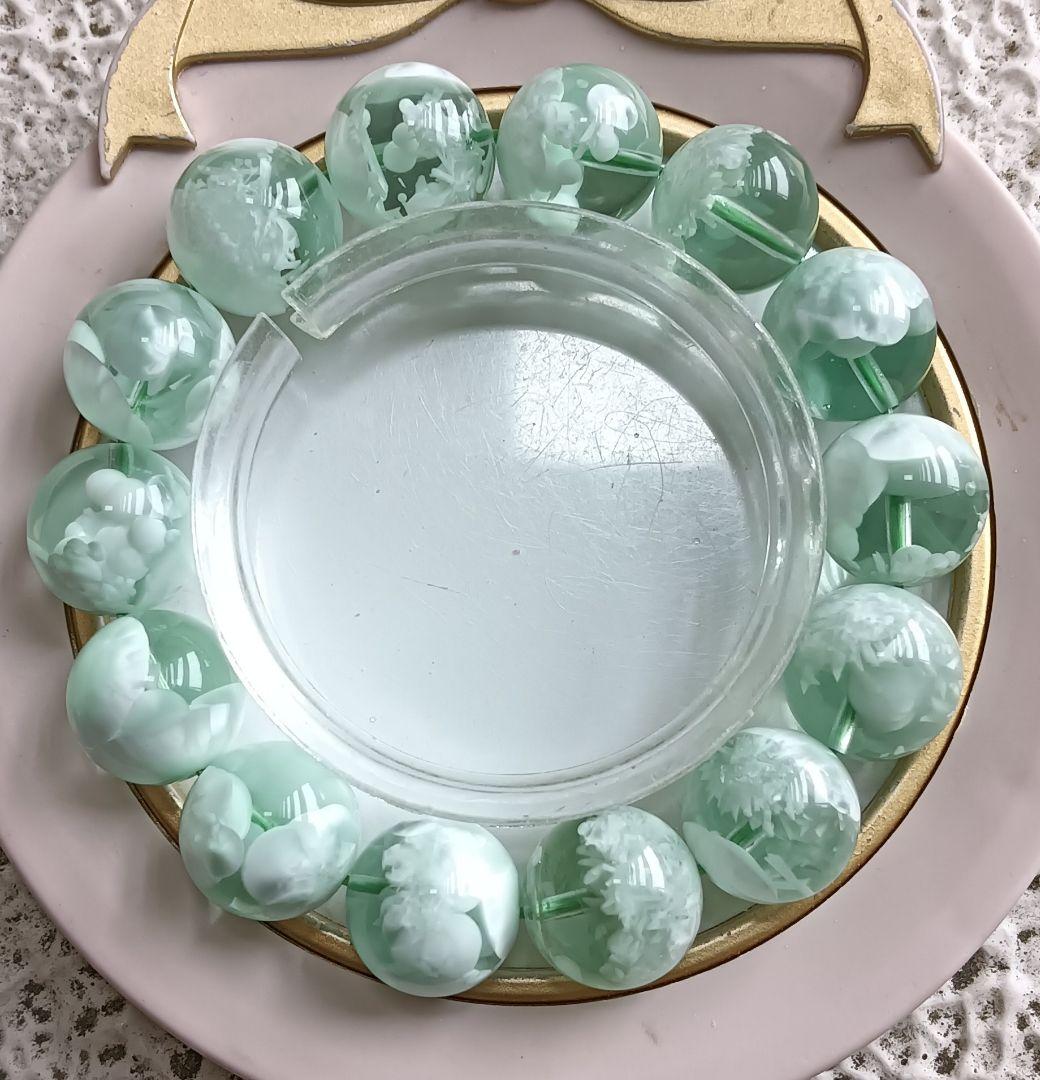 花花様❤超超超希少なグリーンラリマー約13ミリ内径約17センチ 原石写真❤他1点