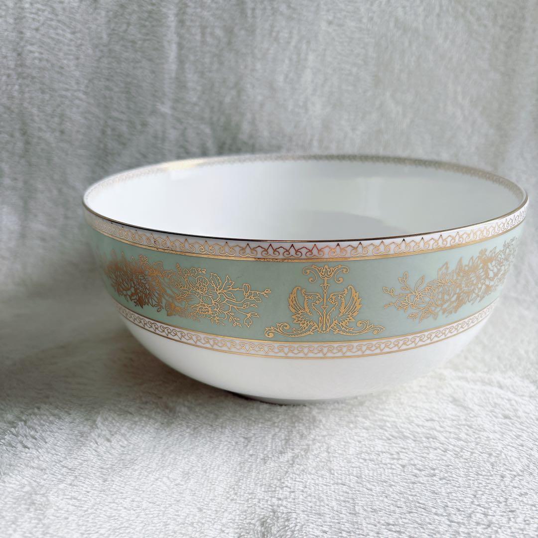 【新品】ウェッジウッド コロンビア セージグリーン サラダ ボウル 黒壺 20㎝