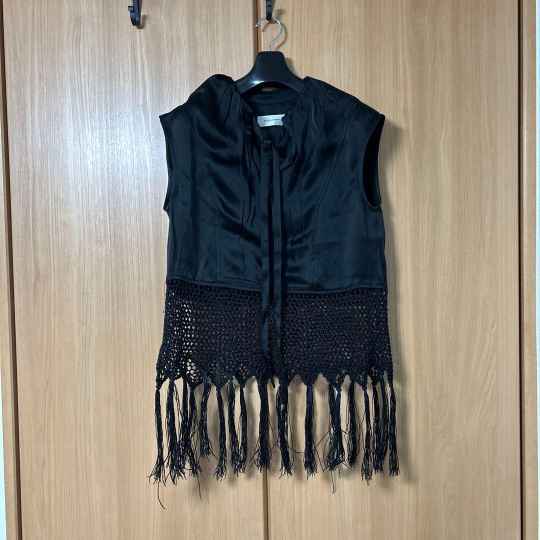 wales bonner ノースリーブ トップス タンクトップ フリンジ