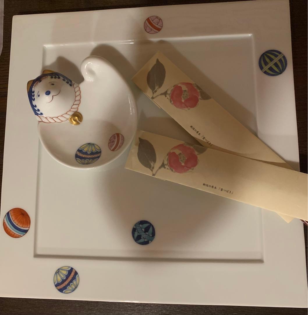 畑萬陶芸 手まり文 狗皿（小） 犬皿 手毬 雛祭り 誕生日 七五三 十五夜 正月