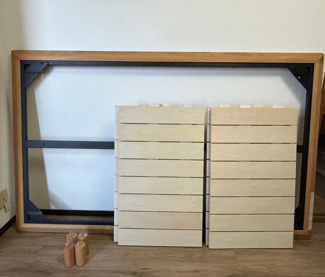 無印良品 ベッドフレーム　セミダブル　オーク　脚付き