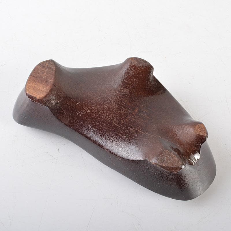 天然石　鑑賞石　菊花石　置物　重さ約392g　唐木台付　V　R6492