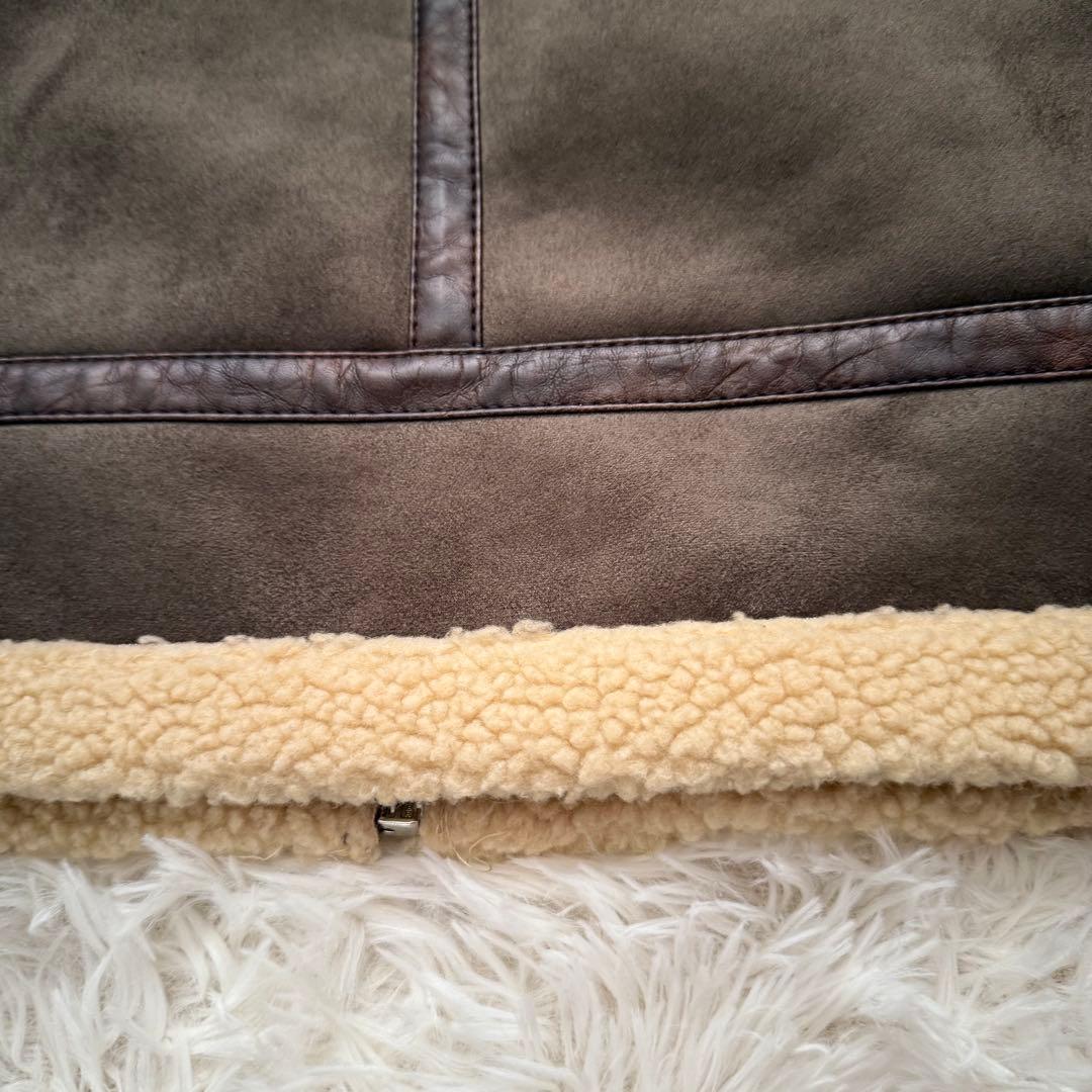 【美品】ZARA B-3 フライトジャケット ムートン L カーキ