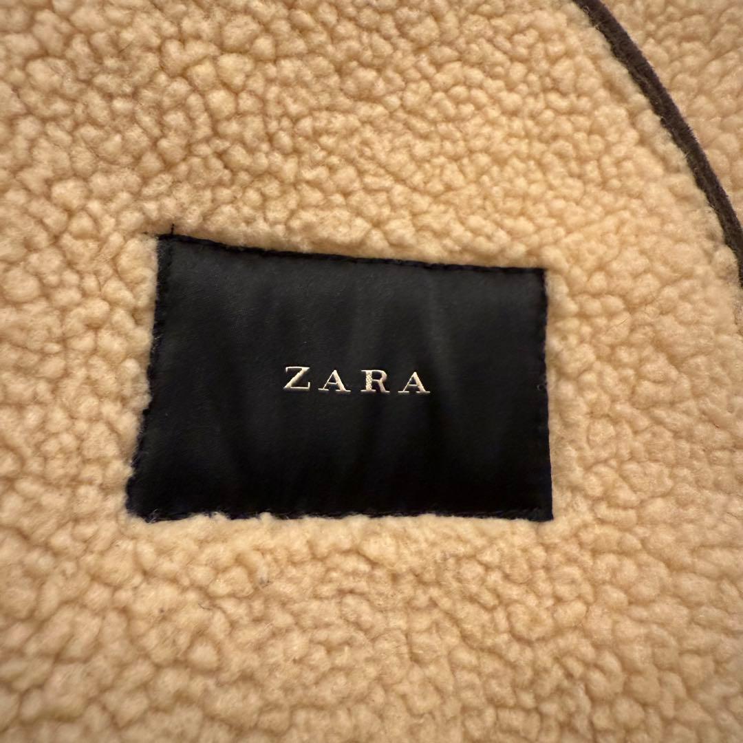 【美品】ZARA B-3 フライトジャケット ムートン L カーキ