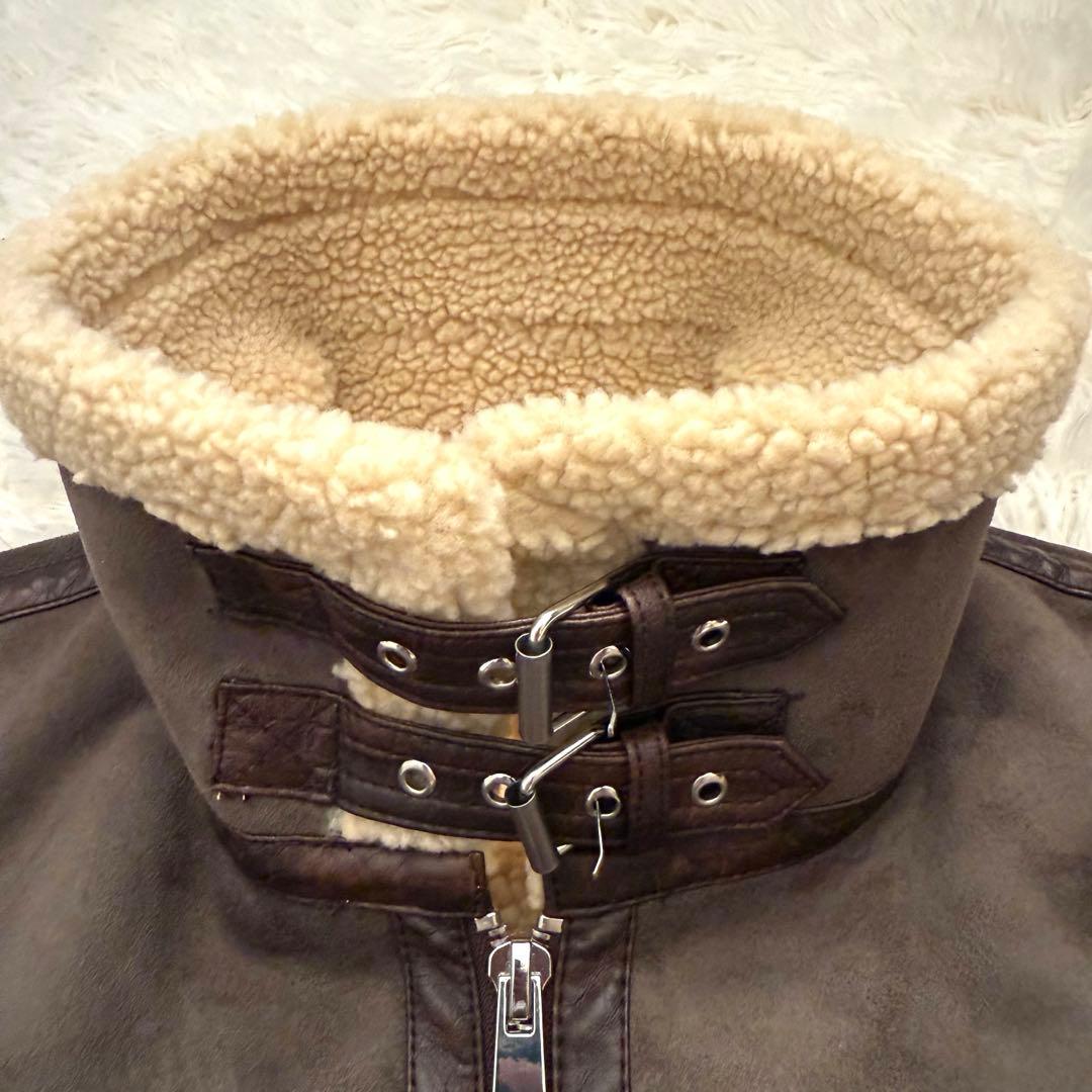 【美品】ZARA B-3 フライトジャケット ムートン L カーキ