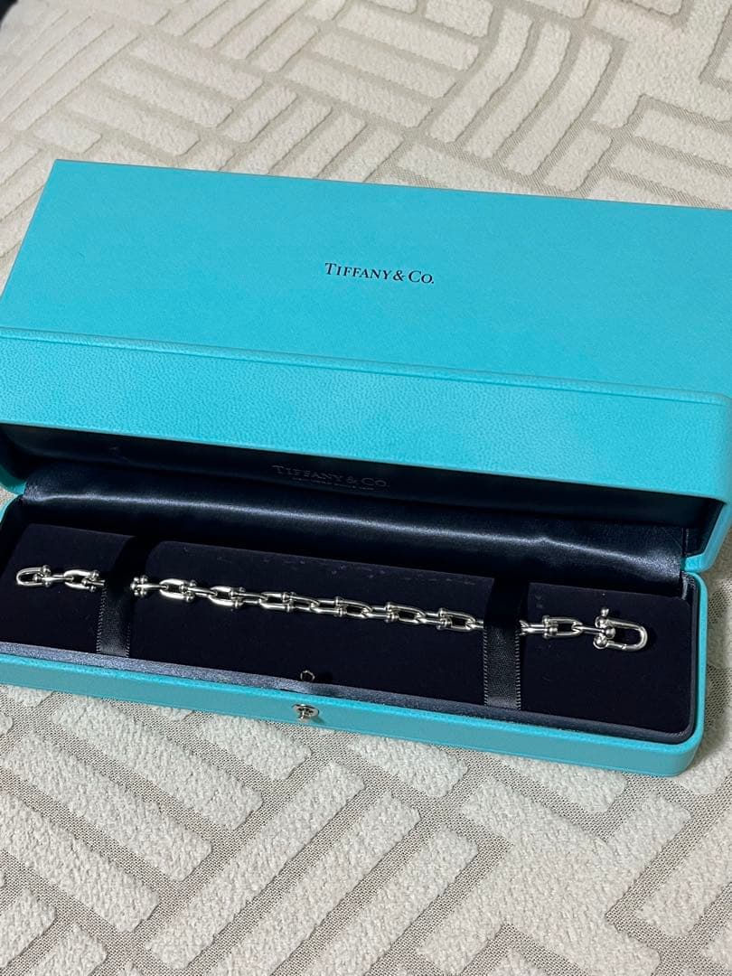 美品　ティファニー　ハードウェア　スモールリンク　ブレスレット　TIFFANY