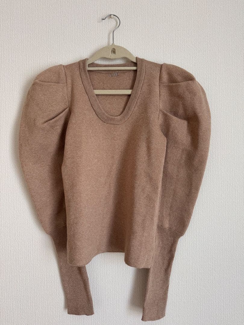 【極美品】　bibiy. EFFIE PUFF KNIT フリーサイズ　ベージュ