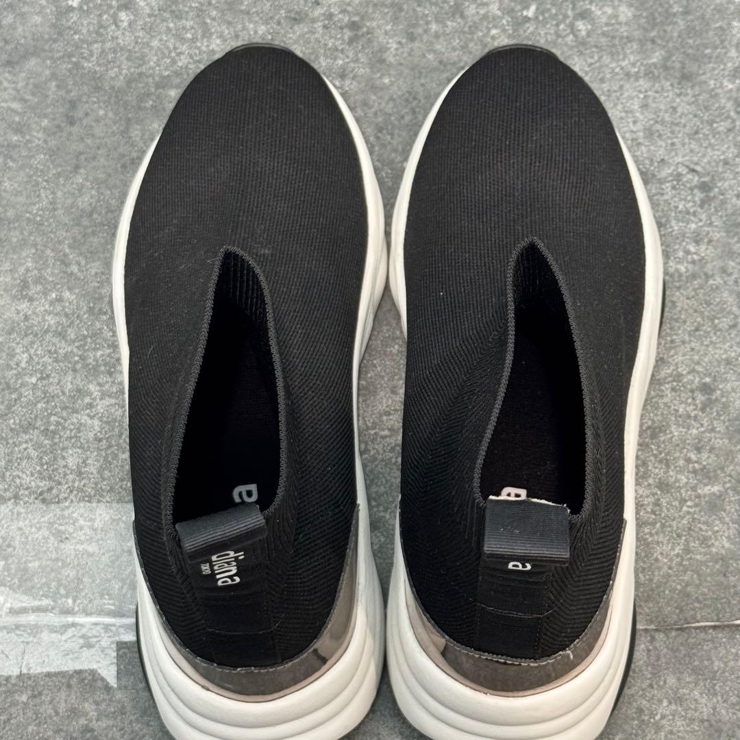 【新品】+diana 軽量ニットソックススニーカーブーツ 厚底 23.5cm