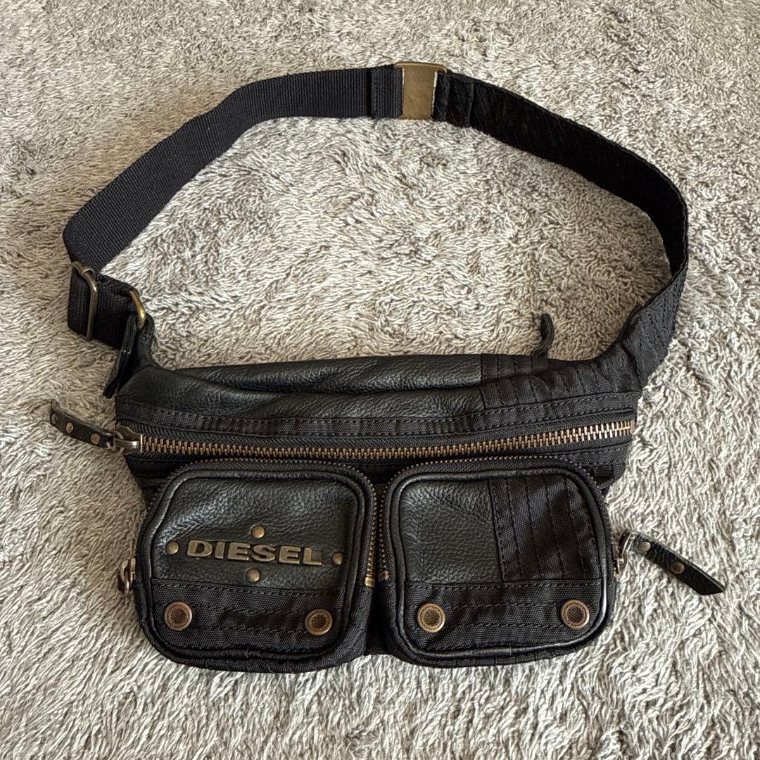 DIESEL ディーゼル ガスマスク レザーボディバッグ ヴィンテージ