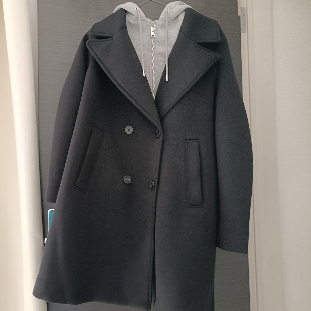 【ZARA】取り外し可能なフード付きコンビコートM