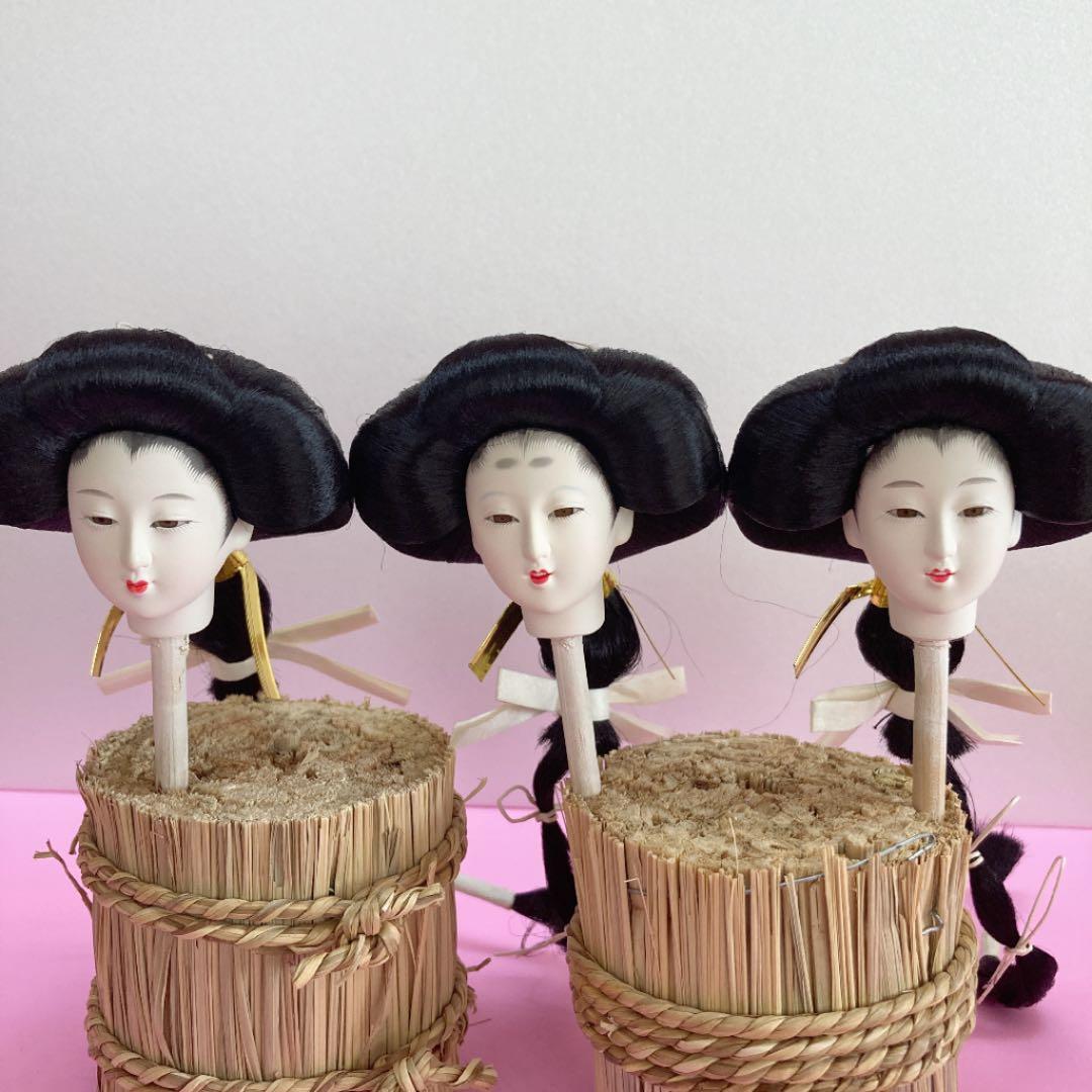 しょこら様確認用　雛人形 三人官女 かしら のみ 頭