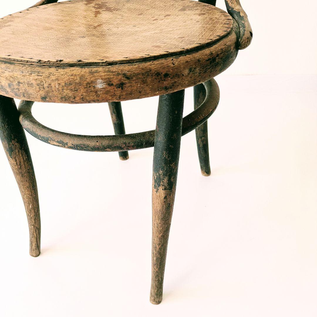 1920s フランス　アンティーク　ベントウッド　チェア　ブラック　椅子