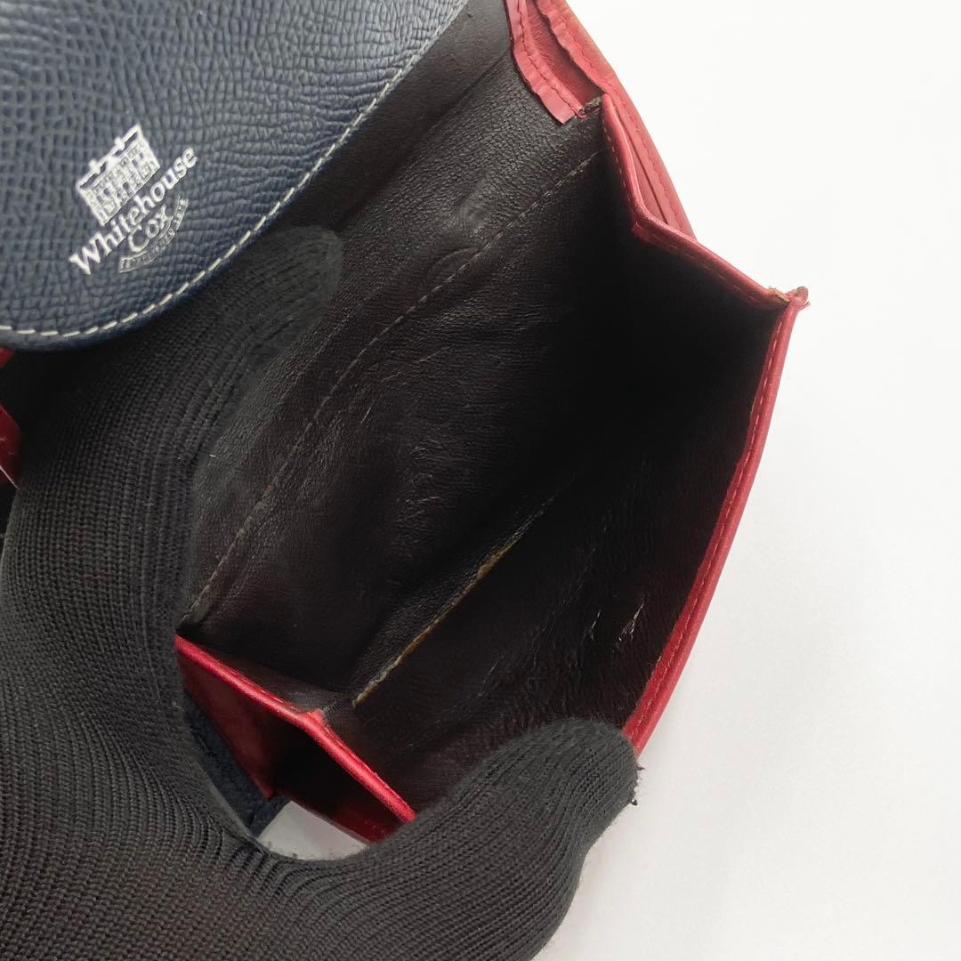 Whitehouse Cox ロンドンカーフ 三つ折り財布 S7660 ネイビー