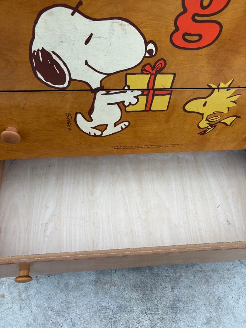 レトロでかわいいタンス　ピーナッツ　スヌーピー　タンス