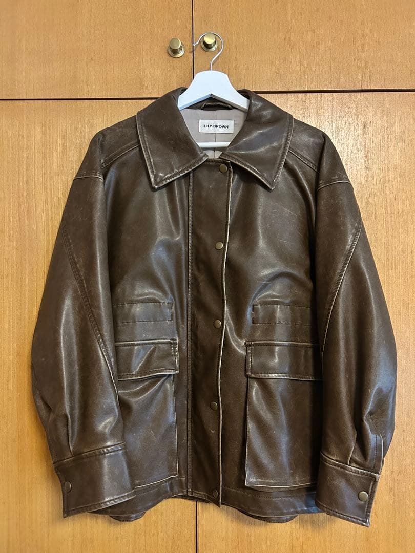 【LILY BROWN/リリーブラウン】バリエーションドロストオーバージャケット