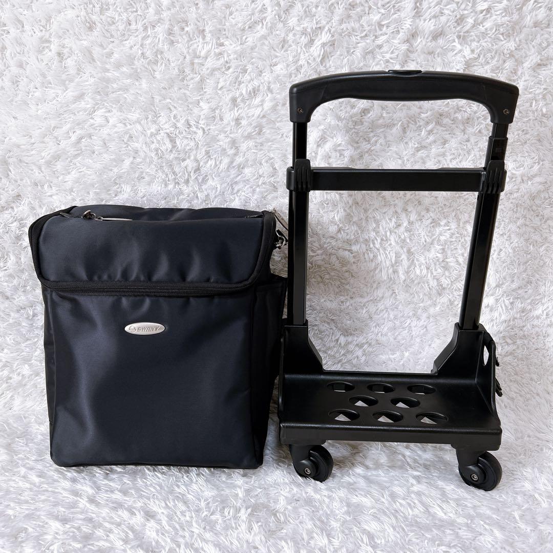 極美品✨SWANY 4輪　キャリーバッグ　ブラック　付属品多数