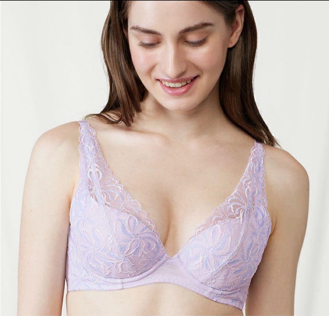 D70M 天使のブラ スリムライン582 ブラ＆ショーツ Purple