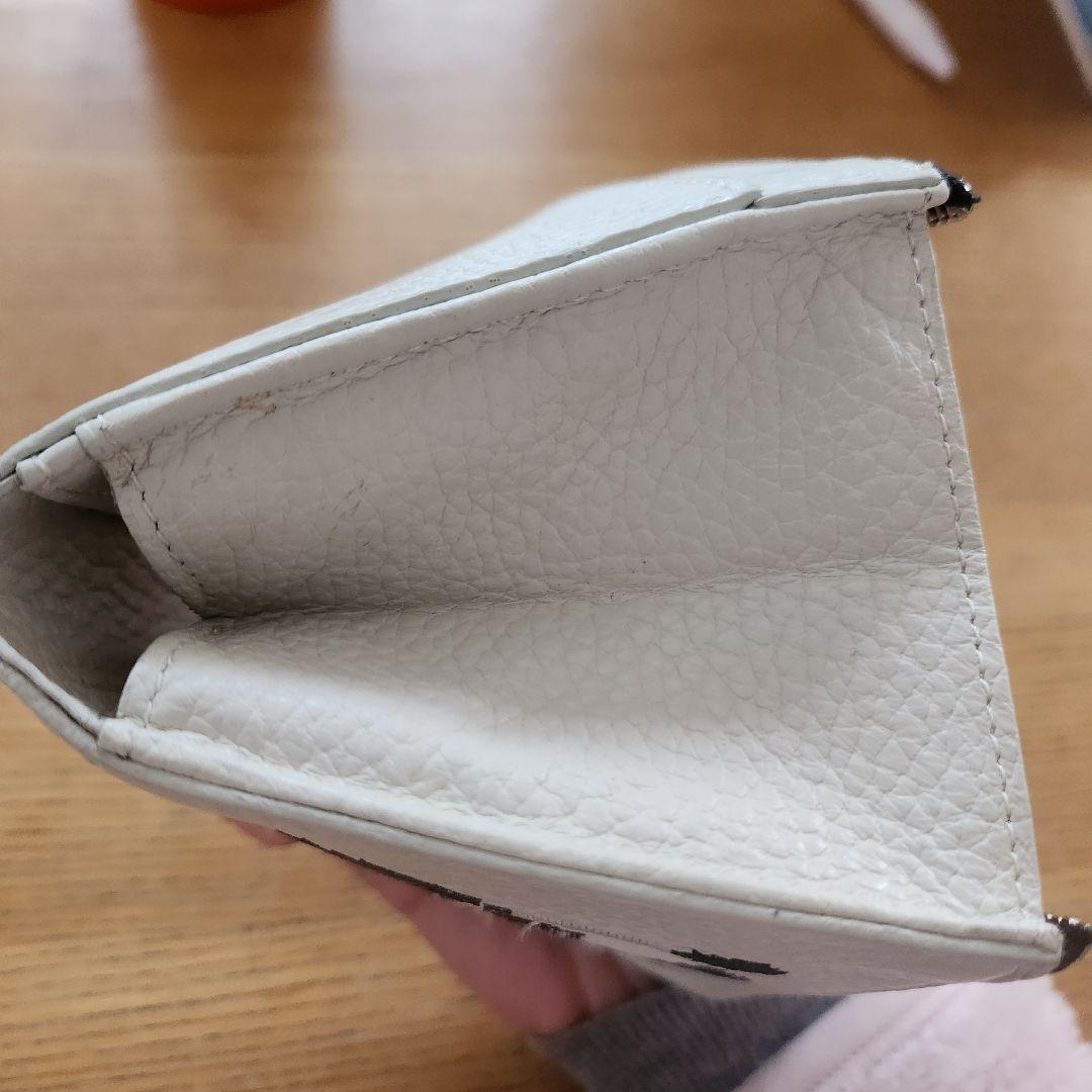 ATAO パンダ ホワイトレザー折り財布