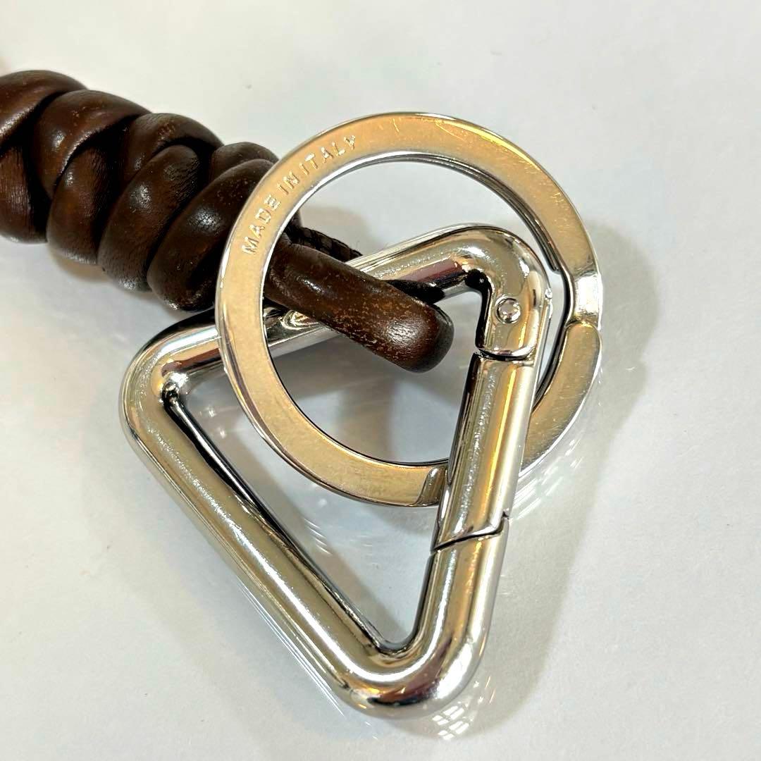 ボッテガヴェネタ　トライアングル　キーリング　キーホルダー　ブラウン