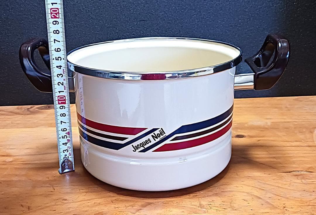 【未使用】ジャック・ノエル サンコーウェア ホーロー 両手鍋 【昭和レトロ】