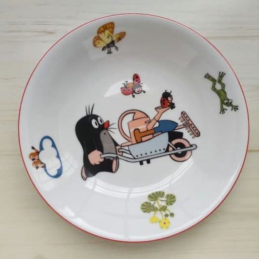 新品　チェコ　もぐらのクルテク　パスタプレート　20cmサイズ　庭仕事　東欧