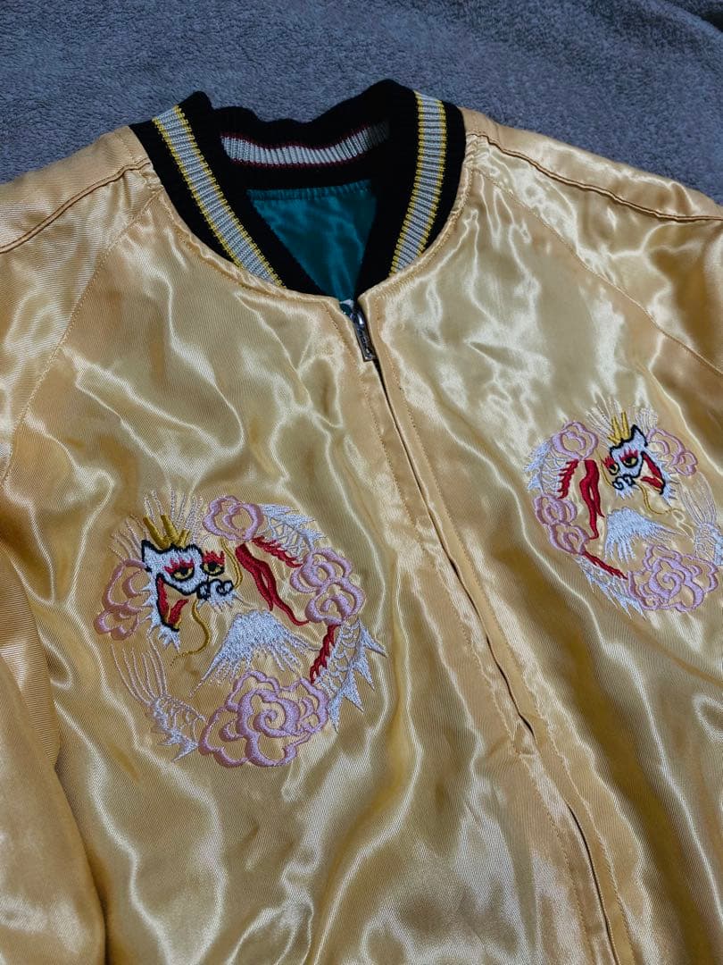 未使用近 美品 テーラー東洋 日本限定 スカジャン 虎ワシunisex レーヨン