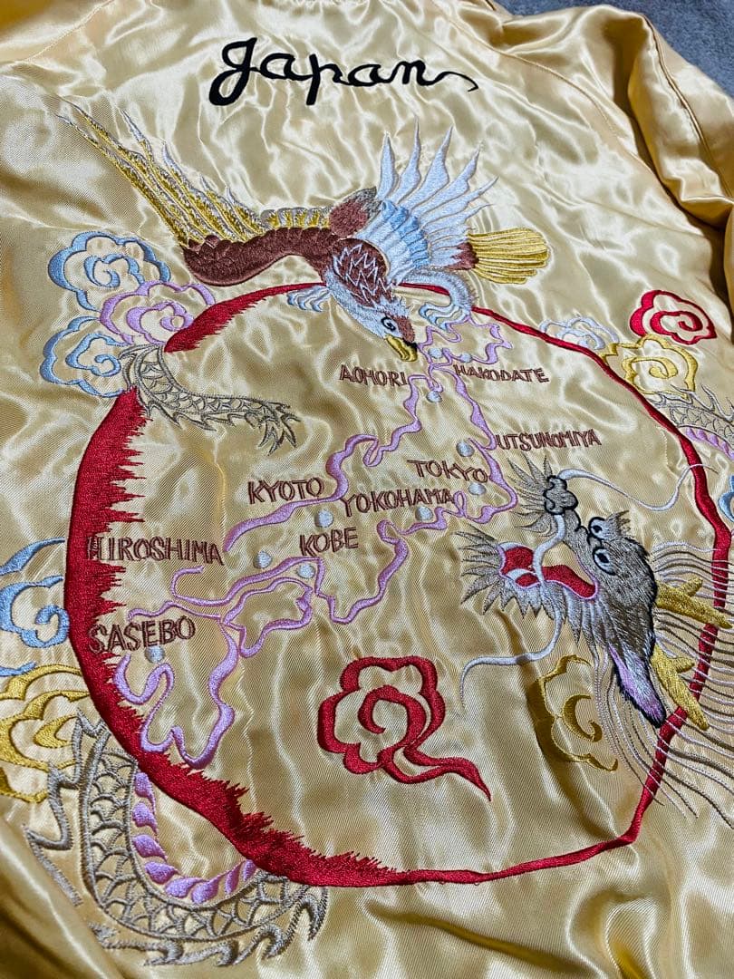 未使用近 美品 テーラー東洋 日本限定 スカジャン 虎ワシunisex レーヨン