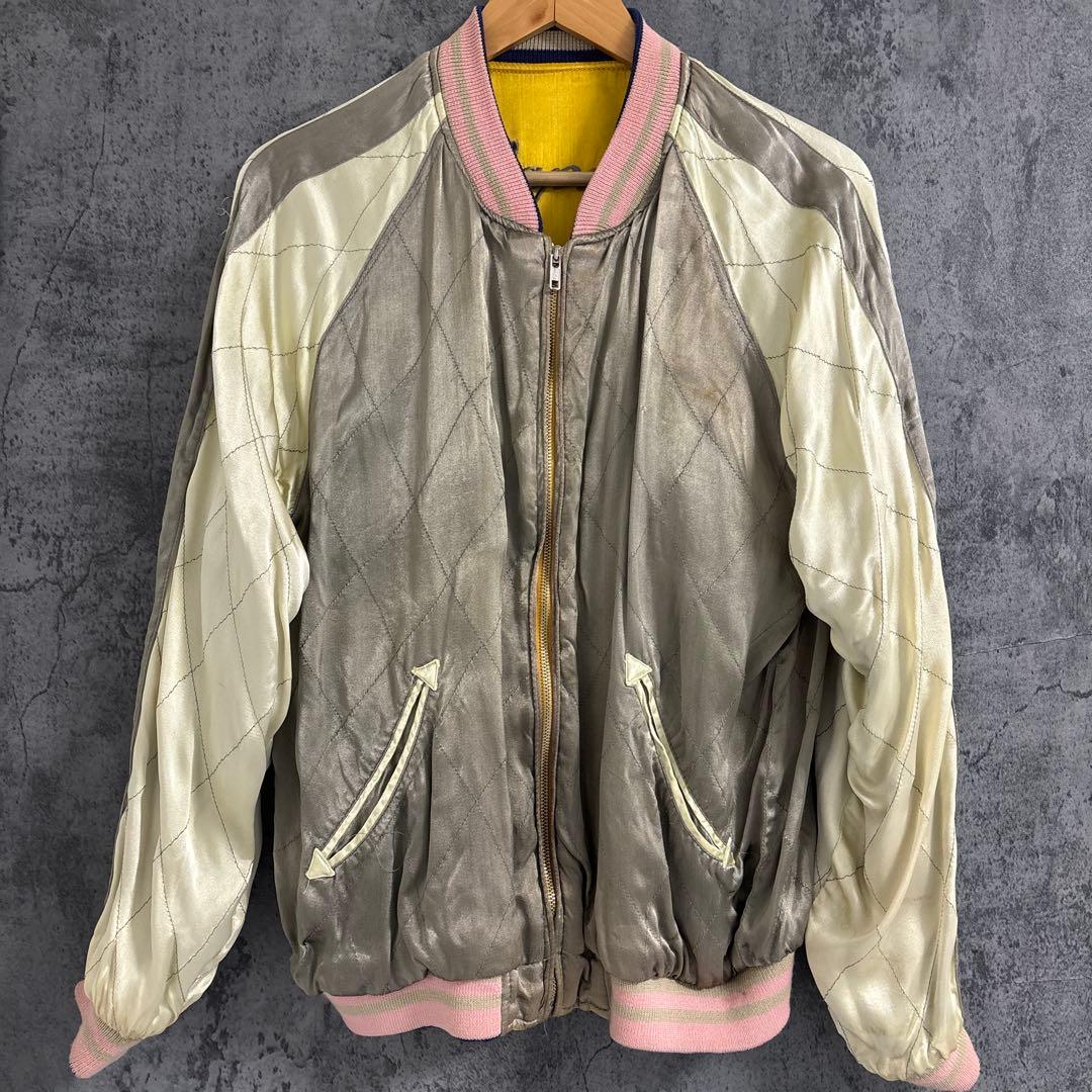 IOLANI イオラニ 金魚刺繍スカジャン リバーシブル M