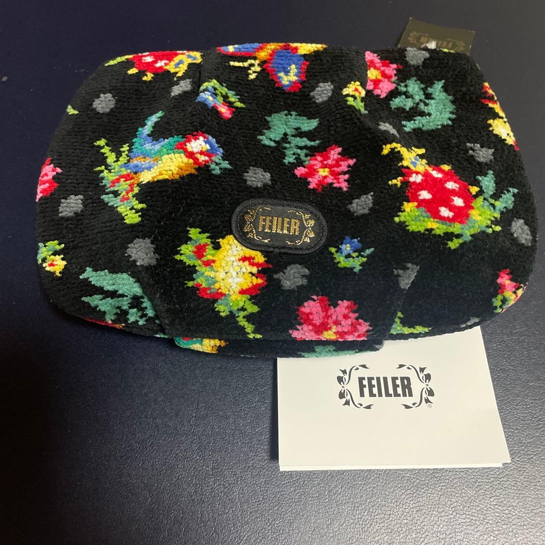 フェイラー　ハイジドット　ブラック　Dカン付きシェルポーチ　新品　店舗限定品