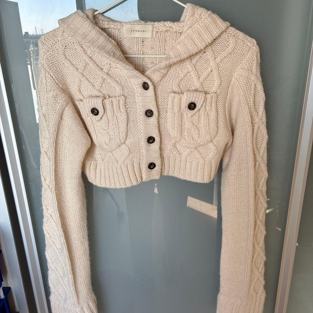 ☘️即日発送☘️ Mary logo cable knit set andmary