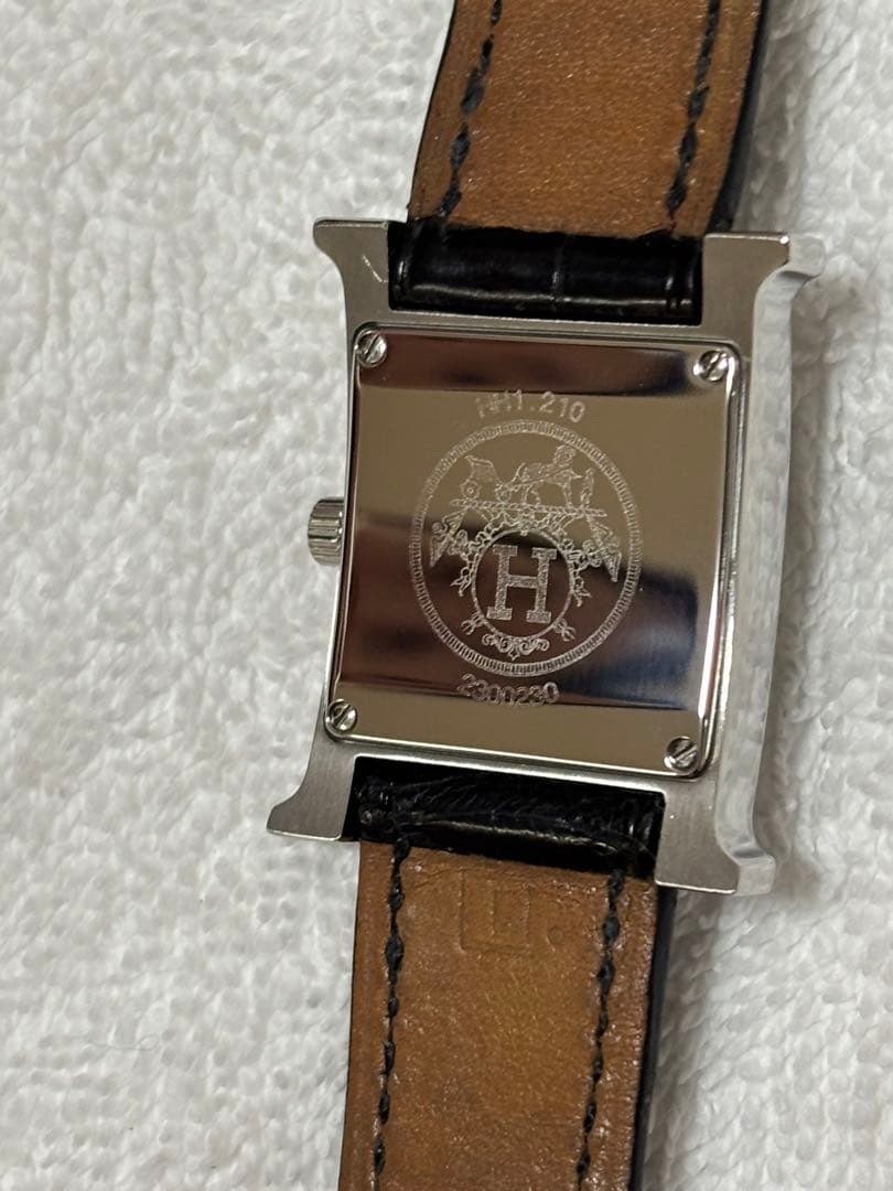 エルメスHERMES Hウォッチ HH1.210 12Pダイヤ 外装仕上げ済み