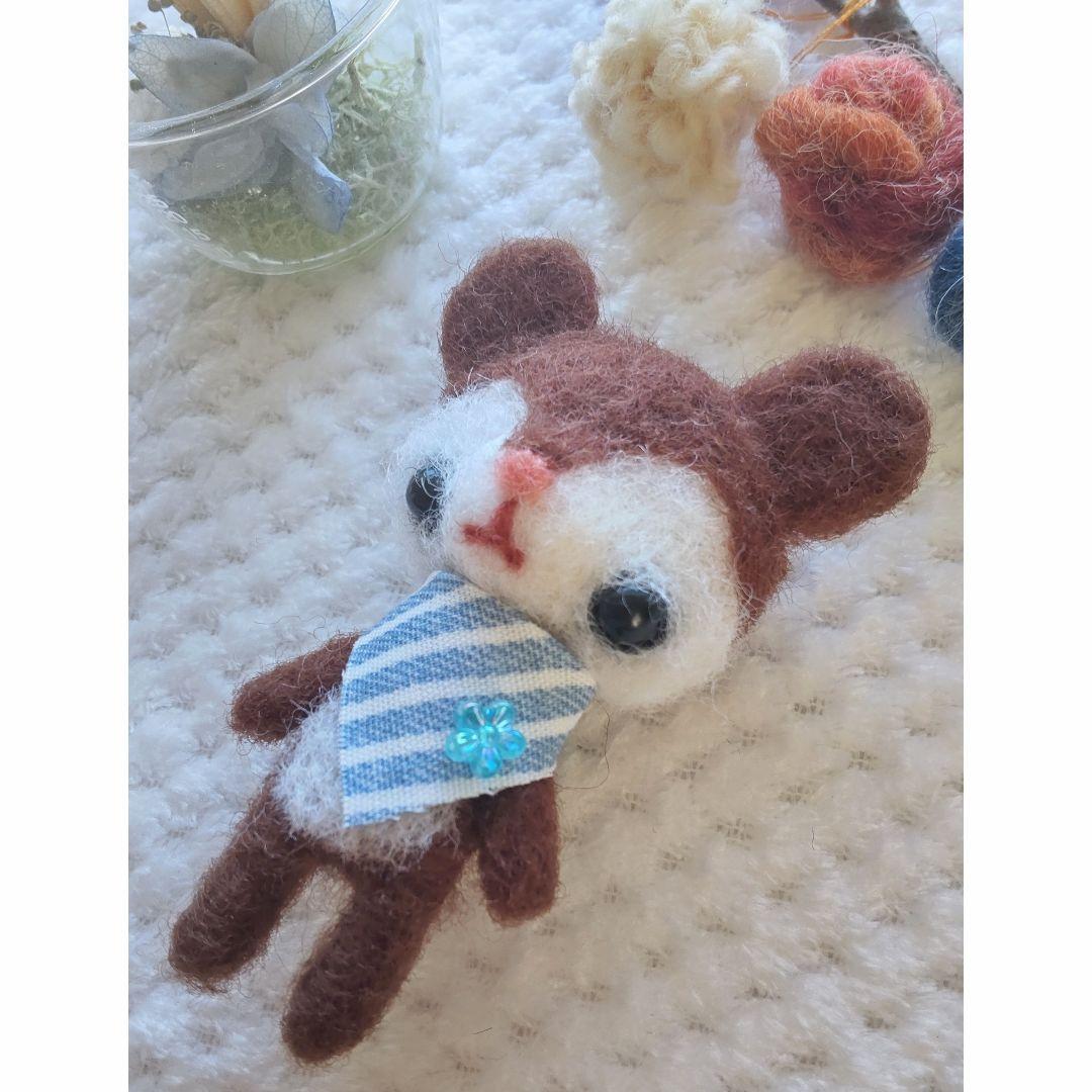【確認用】ダークチョコ色のくまさん✽羊毛フェルト