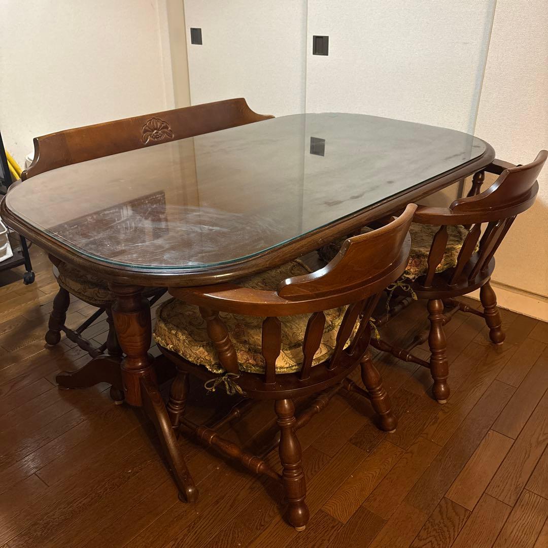 WINDS 太平 飛騨家具 ダイニングセット テーブル チェア 家具　レトロ