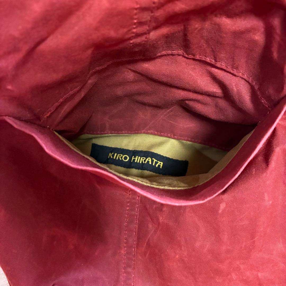 KAPITAL 高密度綿100%オイルコーティングオリバーコート 赤 サイズ0