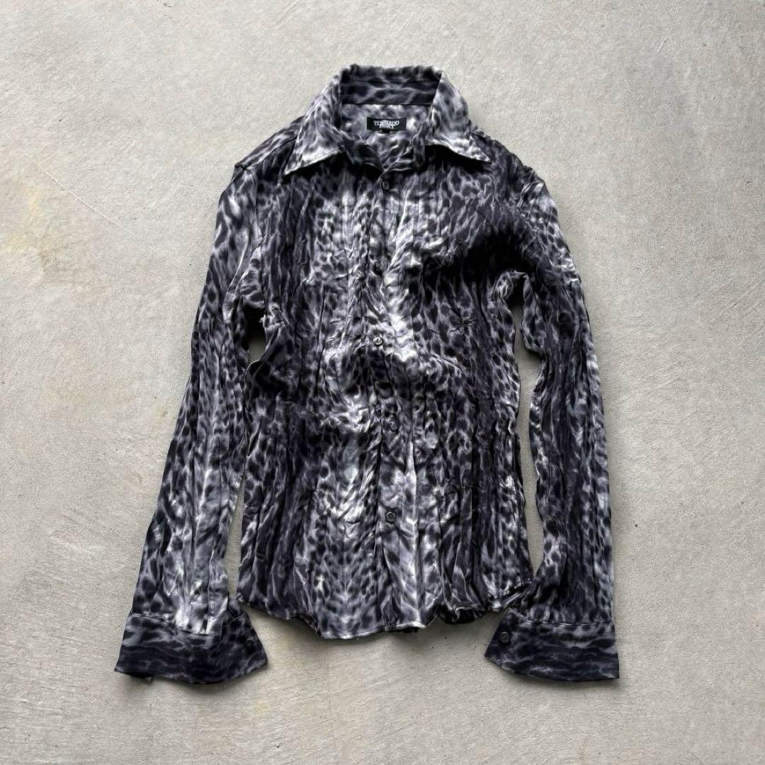 TORNADO MART - leopard shirt シワ加工 y2k 平成