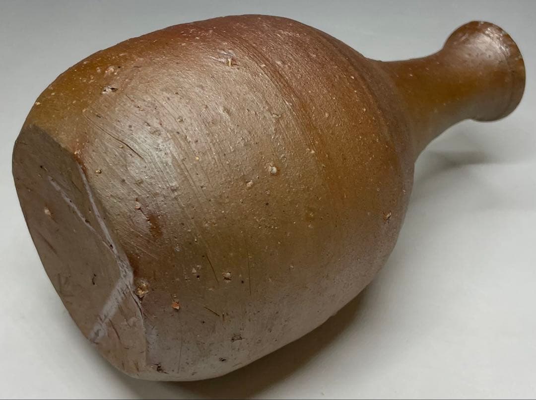 県指定重要無形文化財　金重道明　備前徳利　備前焼　共箱　d517