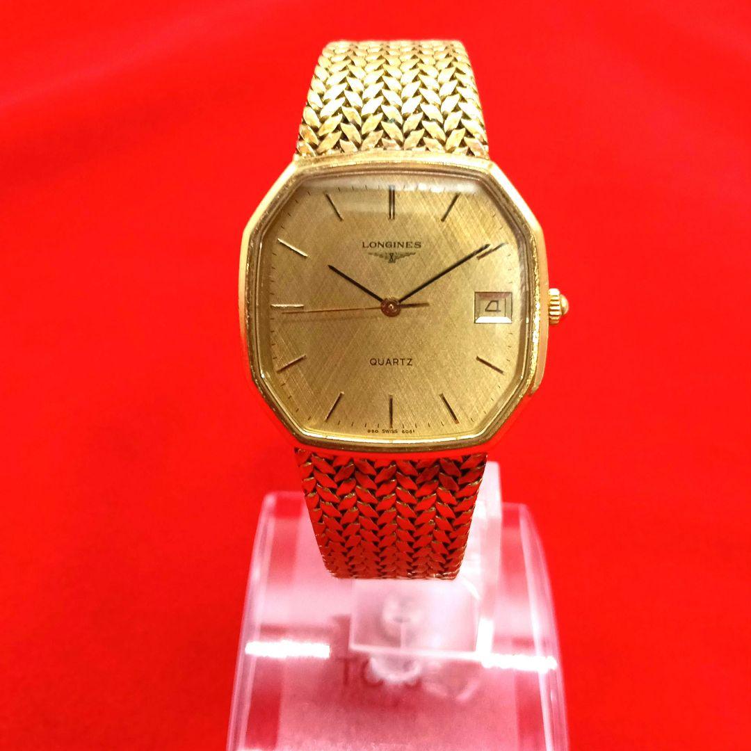 LONGINES ゴールド クォーツ 時計 不動品 三021