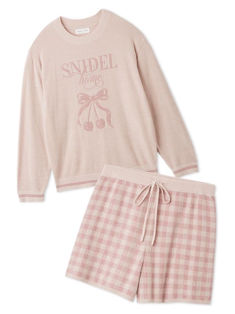 SNIDEL  チェリーシリーズ　ニットセットアップ　ルームウェア