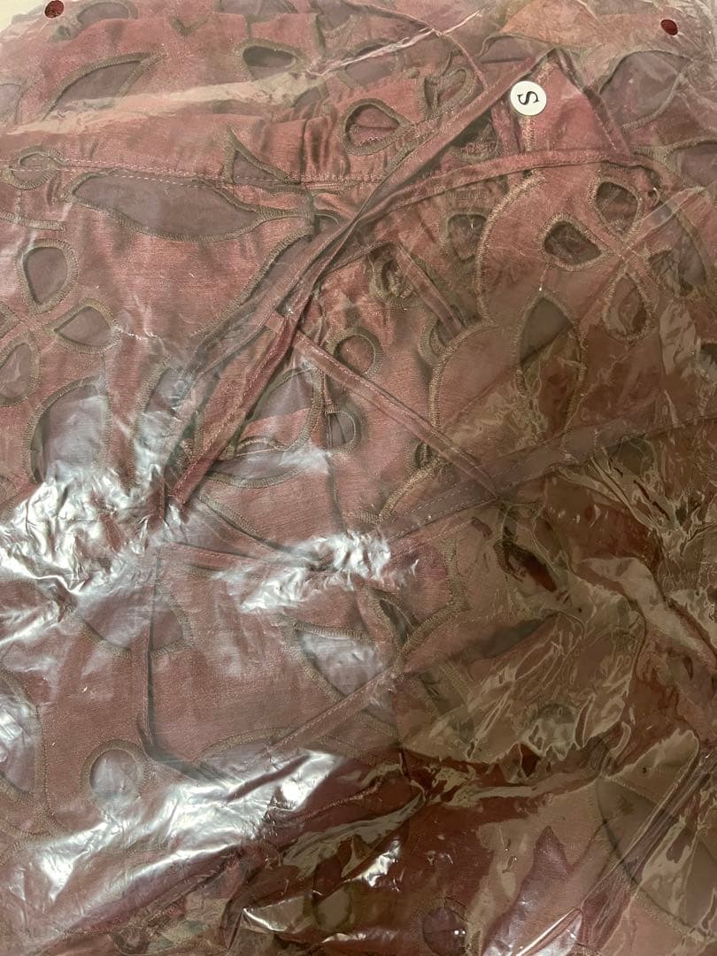 新品Mystradaエンブロイダリーロンパース赤茶