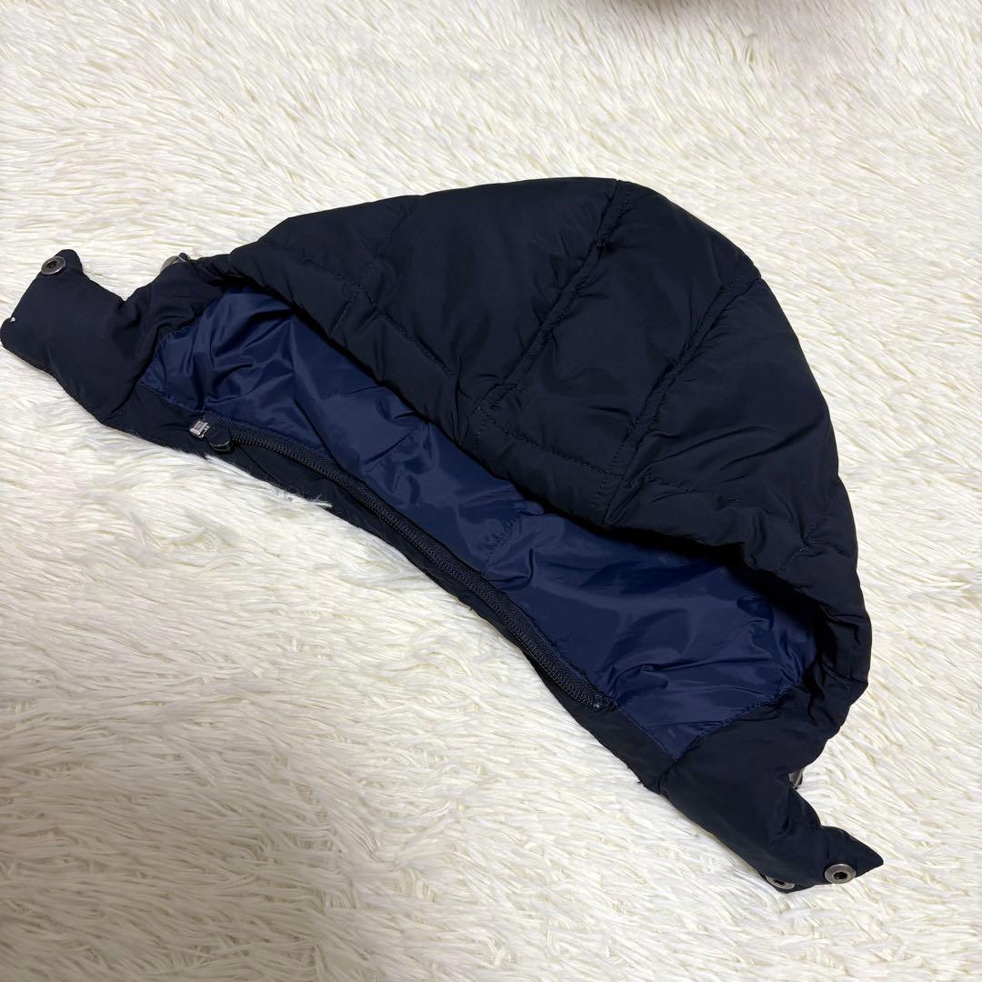 PYRENEX ピレネックス ダウンベスト フード ネイビー S 34 2way