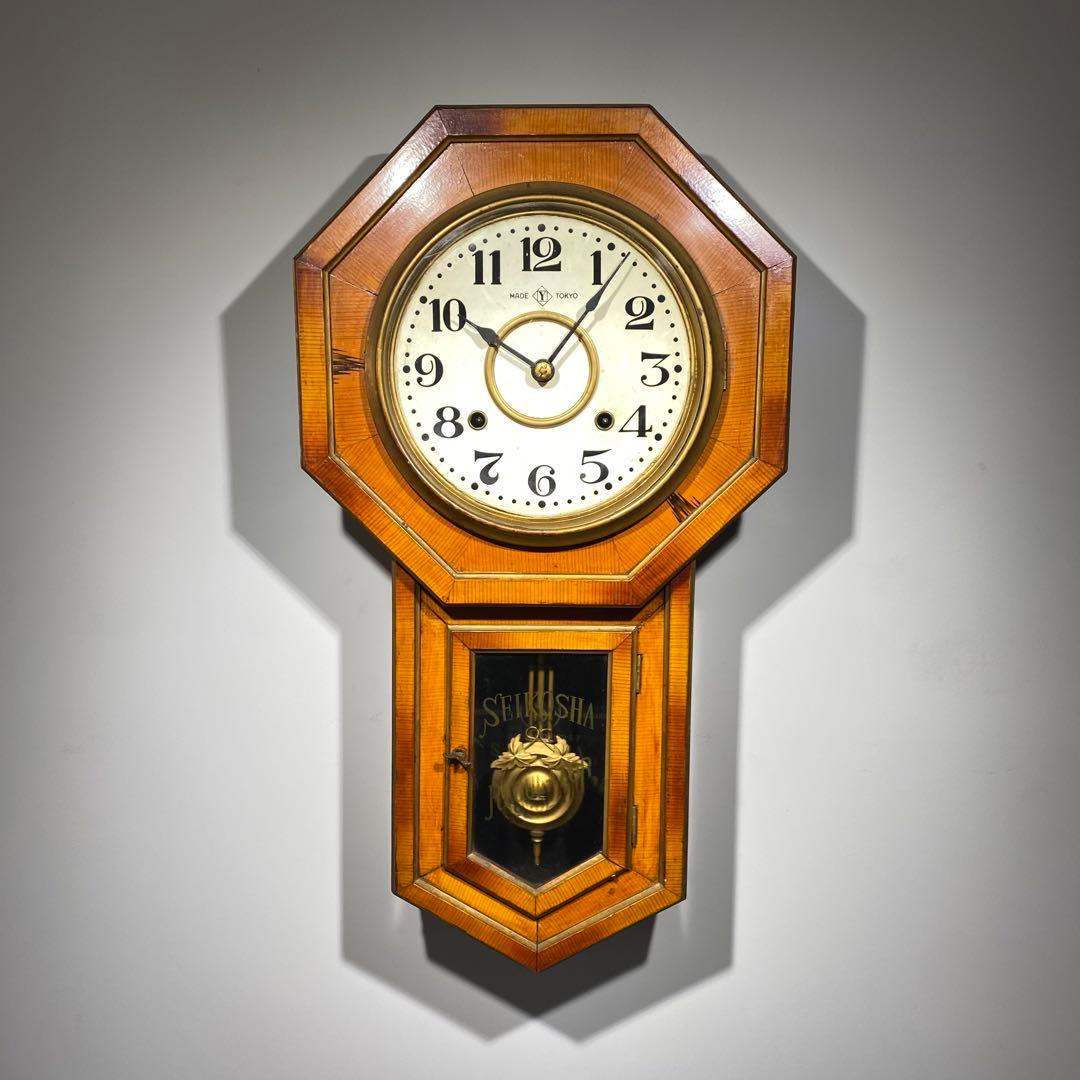 SEIKOSHA 精工舎　昭和レトロ　ゼンマイ時計　八角型