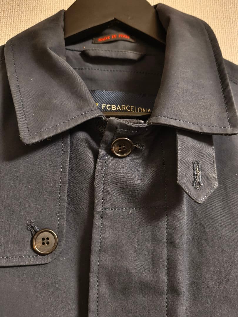 【イタリア製】FC BARCELONA×REPLAYネイビー トレンチコート
