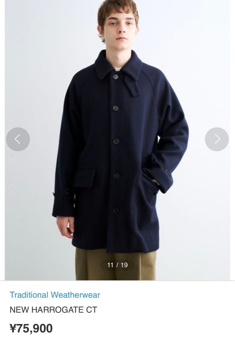 Traditional Weatherwear コート ネイビー