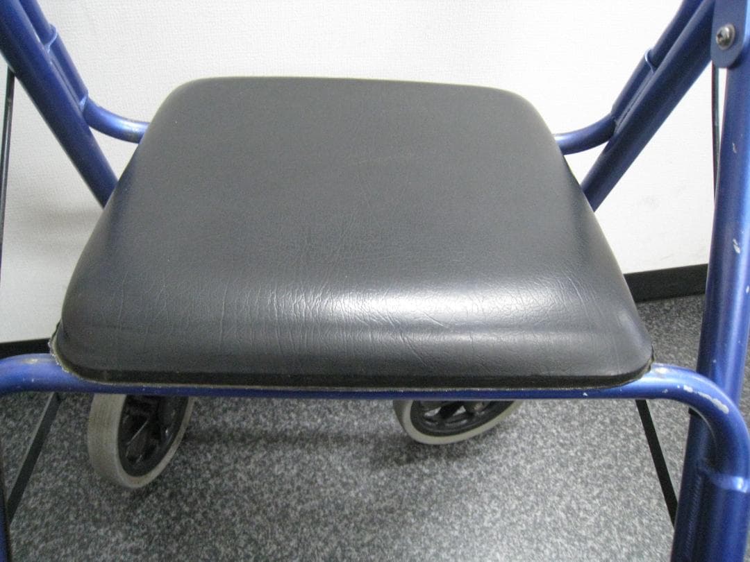 ハッピーⅡ NB 竹虎 歩行器 介護用品 ブルーメタリック バスケット付き　②