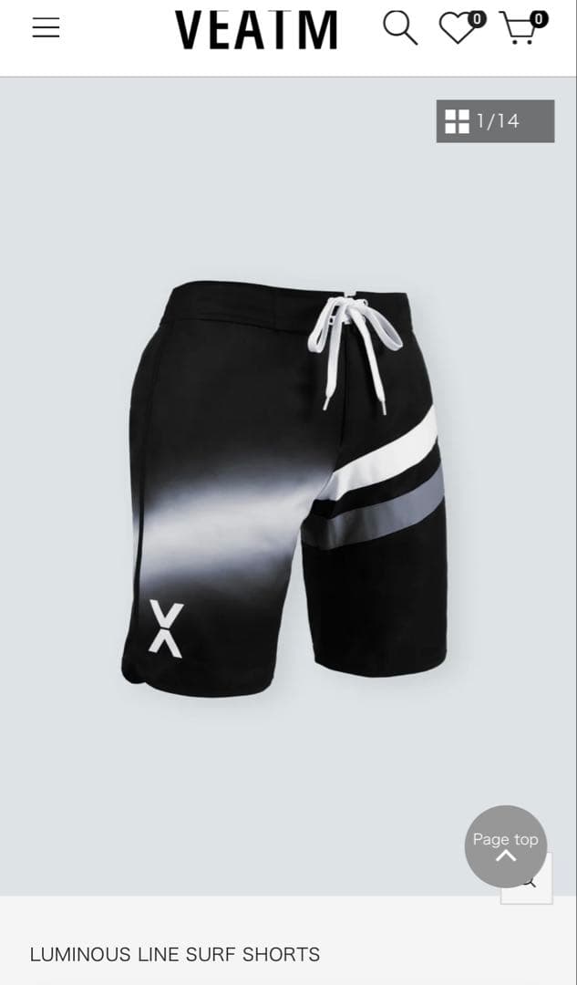 VEATM ビートム　サーフパンツ　Lサイズ　ブラック　黒　水着