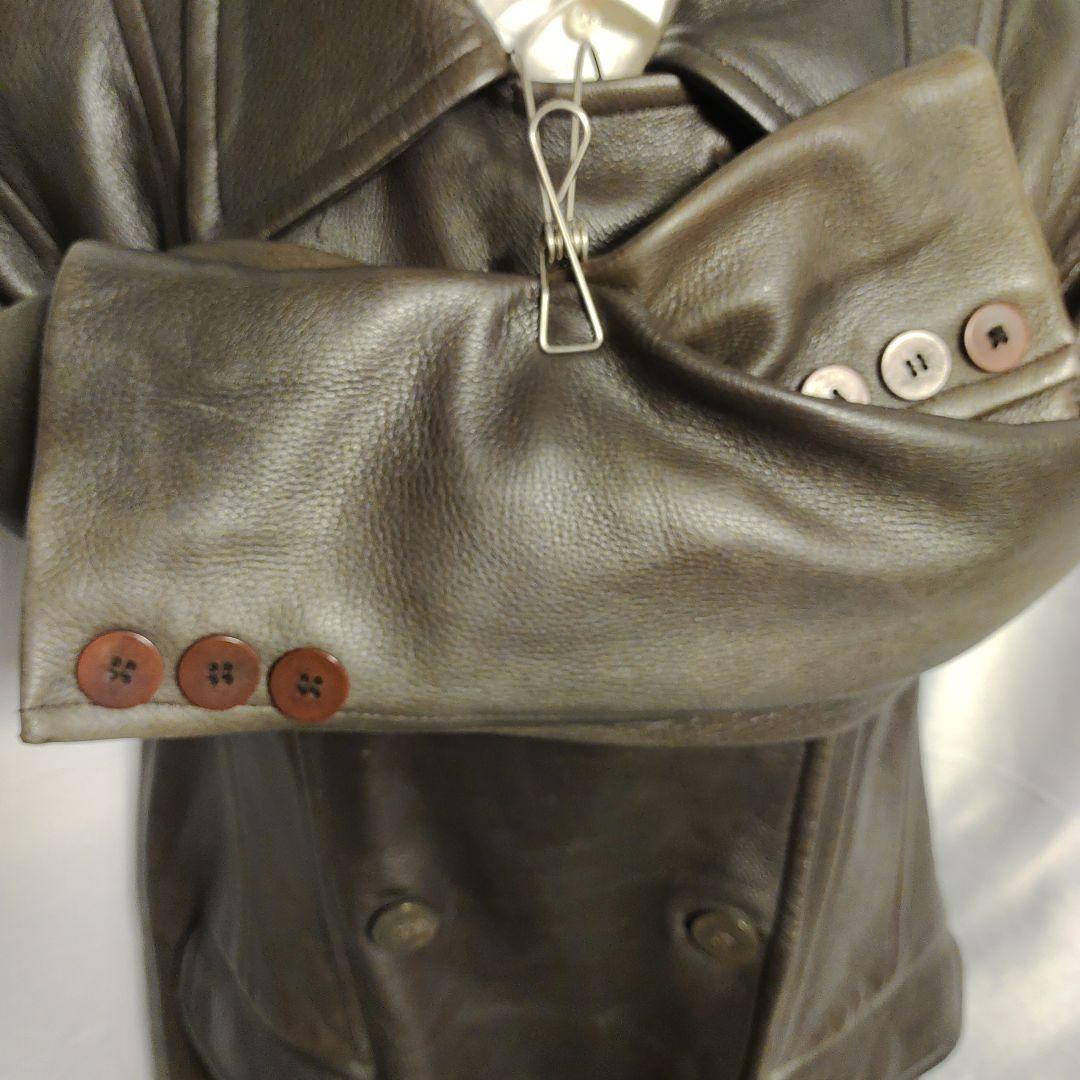 希少 80s 90s レザーダブルコート USA製 コレクションライン