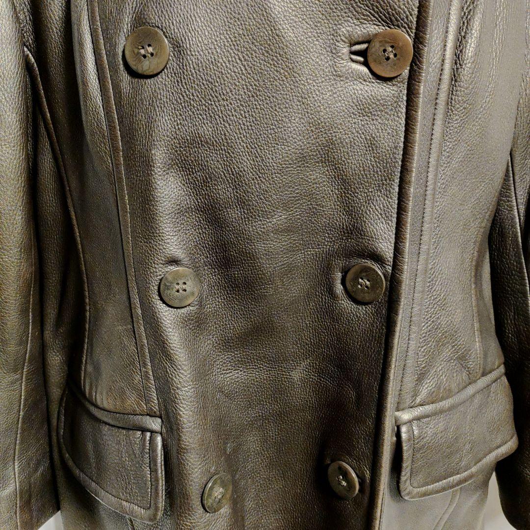 希少 80s 90s レザーダブルコート USA製 コレクションライン