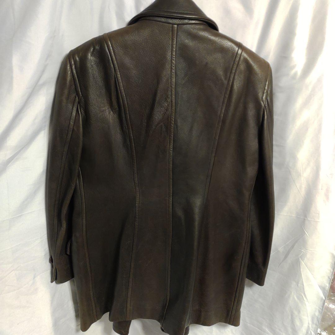 希少 80s 90s レザーダブルコート USA製 コレクションライン