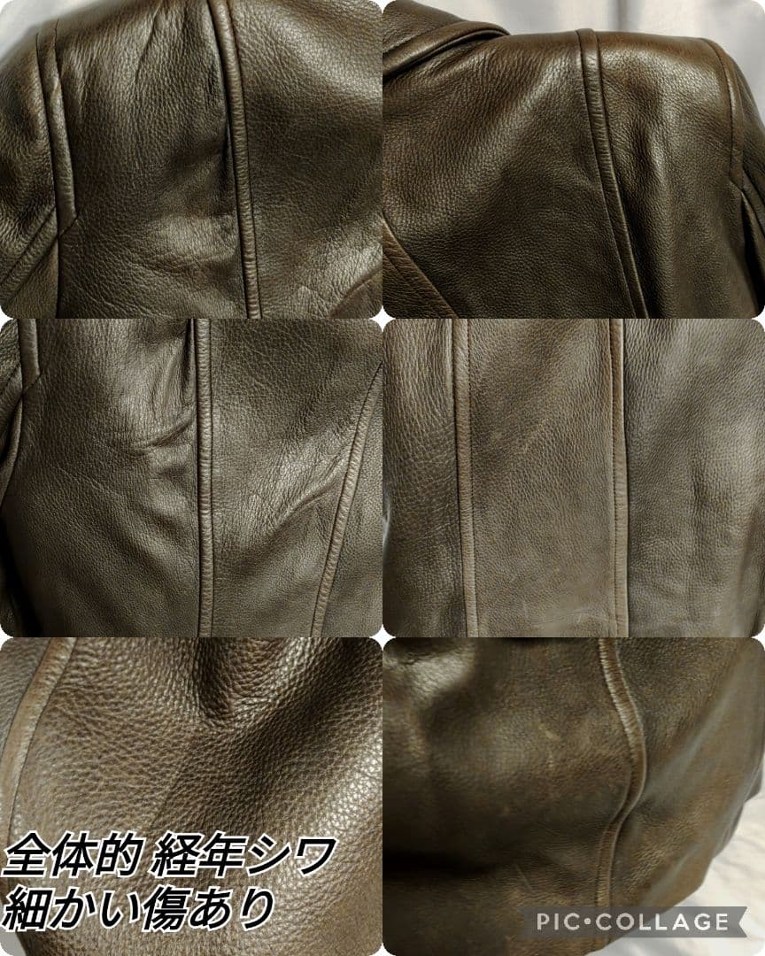 希少 80s 90s レザーダブルコート USA製 コレクションライン