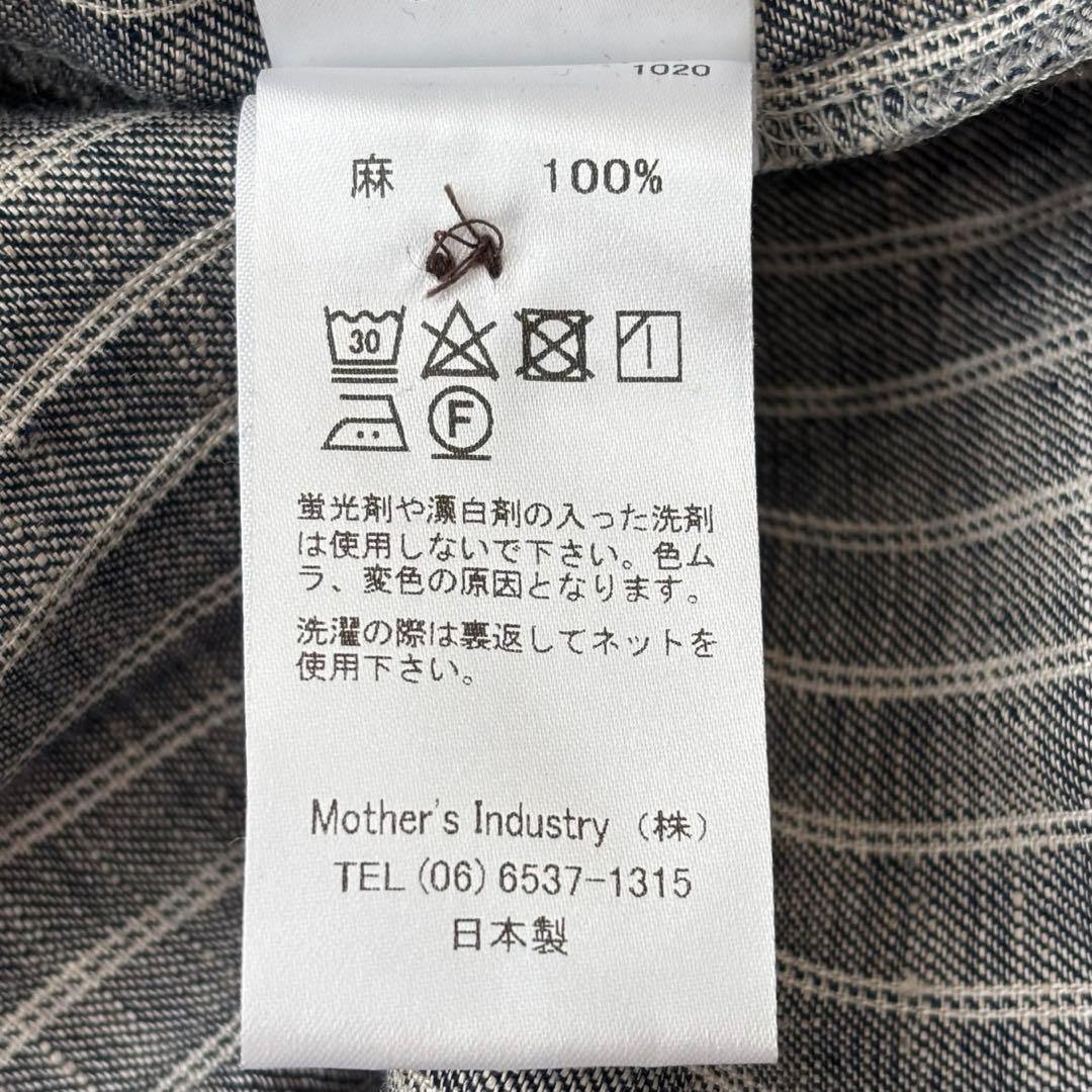 mizuiroind ミズイロインド リネンストライプオールインワン